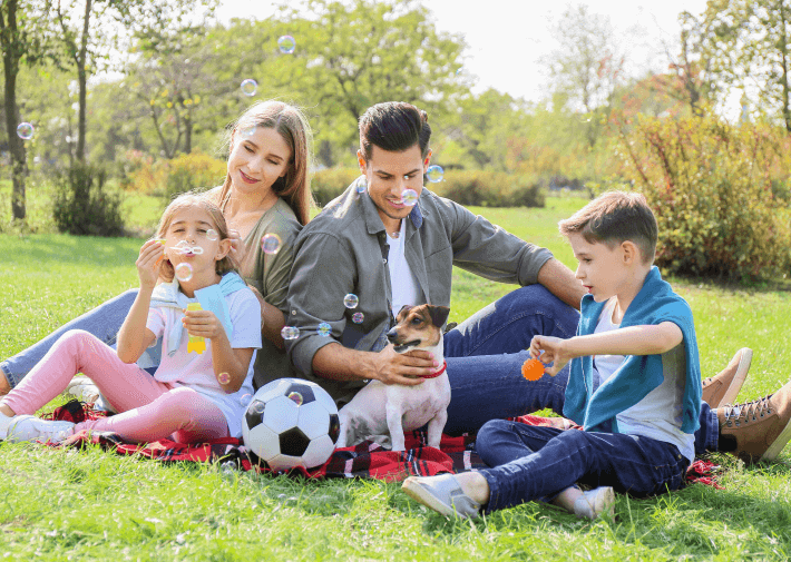 family bonding outdoors