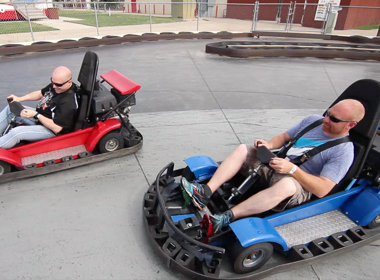 slick track go karts at thunder road