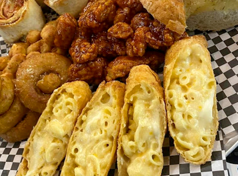 macaroni egg rolls at thunder road